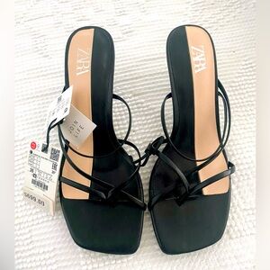 Zara Women's Black Strappy Heels Women’s Size 6 New